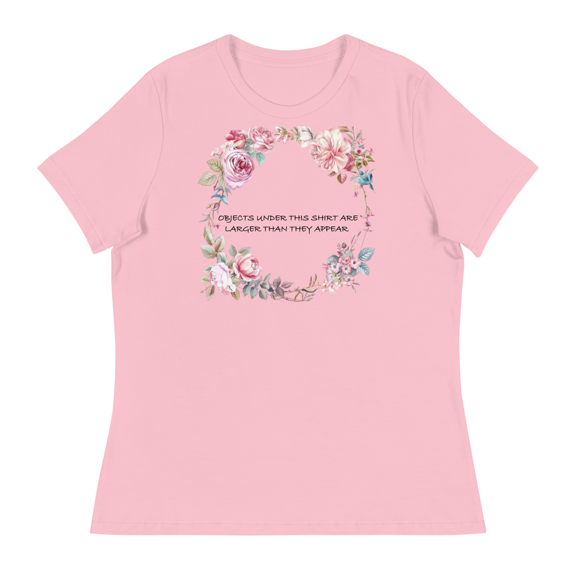 womens relaxed t shirt pink front 6866de97f1ce0