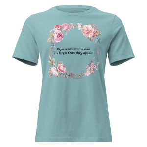 womens relaxed t shirt heather blue lagoon front 68a8db83f32f8