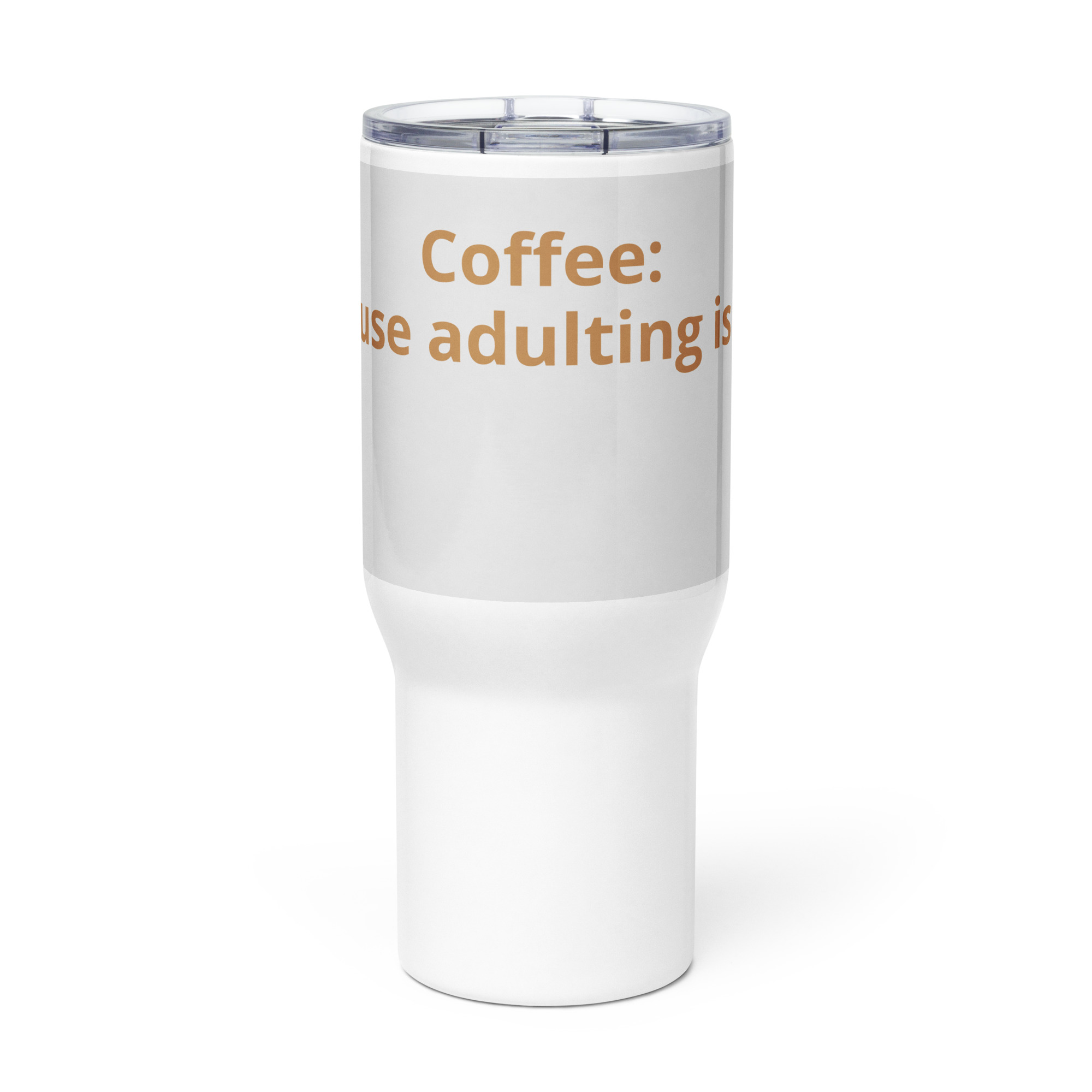 travel mug with a handle white 25 oz front 68bcaf3f61821