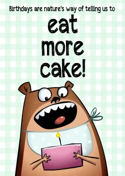 free printable funny birthday cards for adults luxury eat more cake free birthday card of free printable funny birthday cards for adults